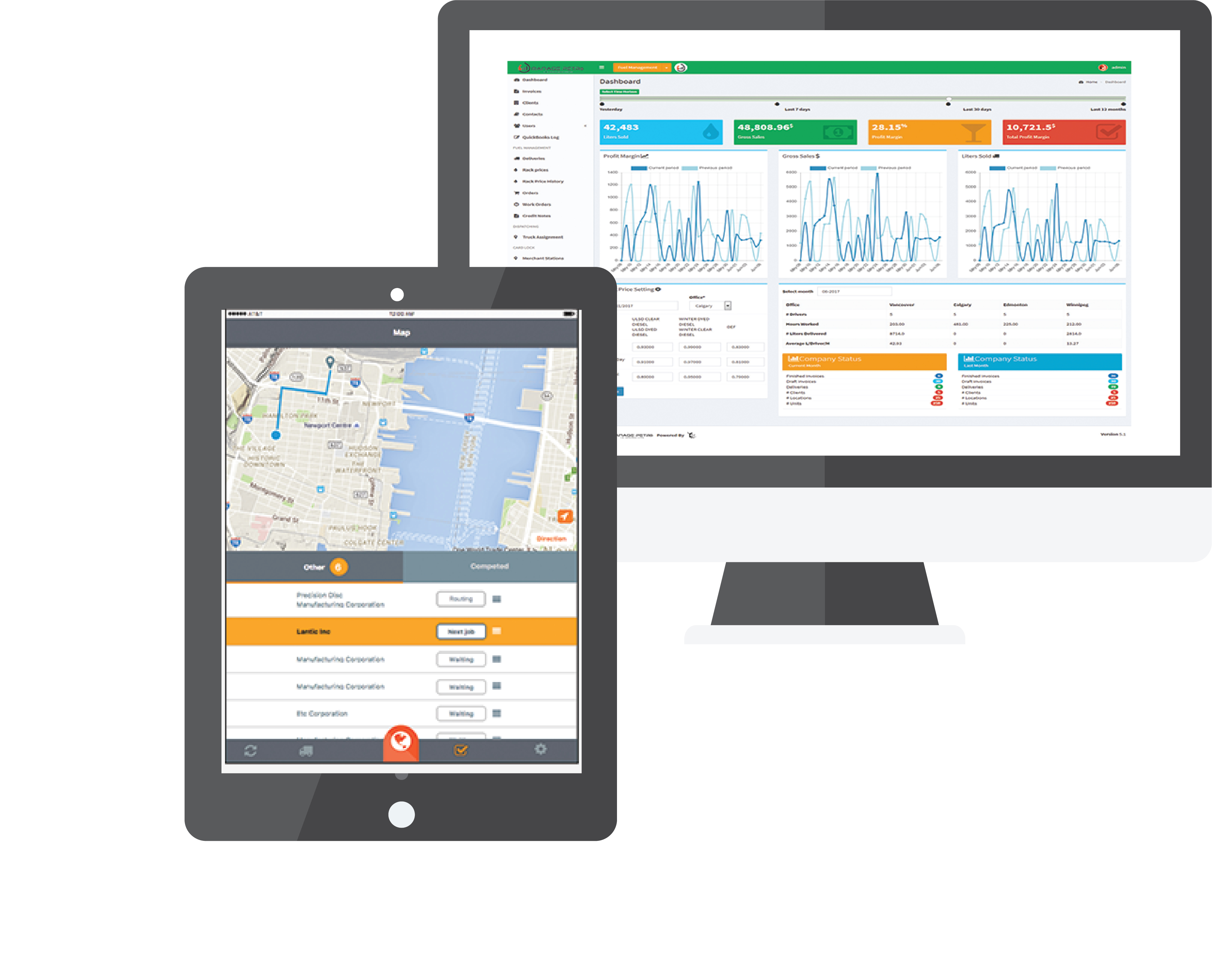 screenshot of Manage Petro